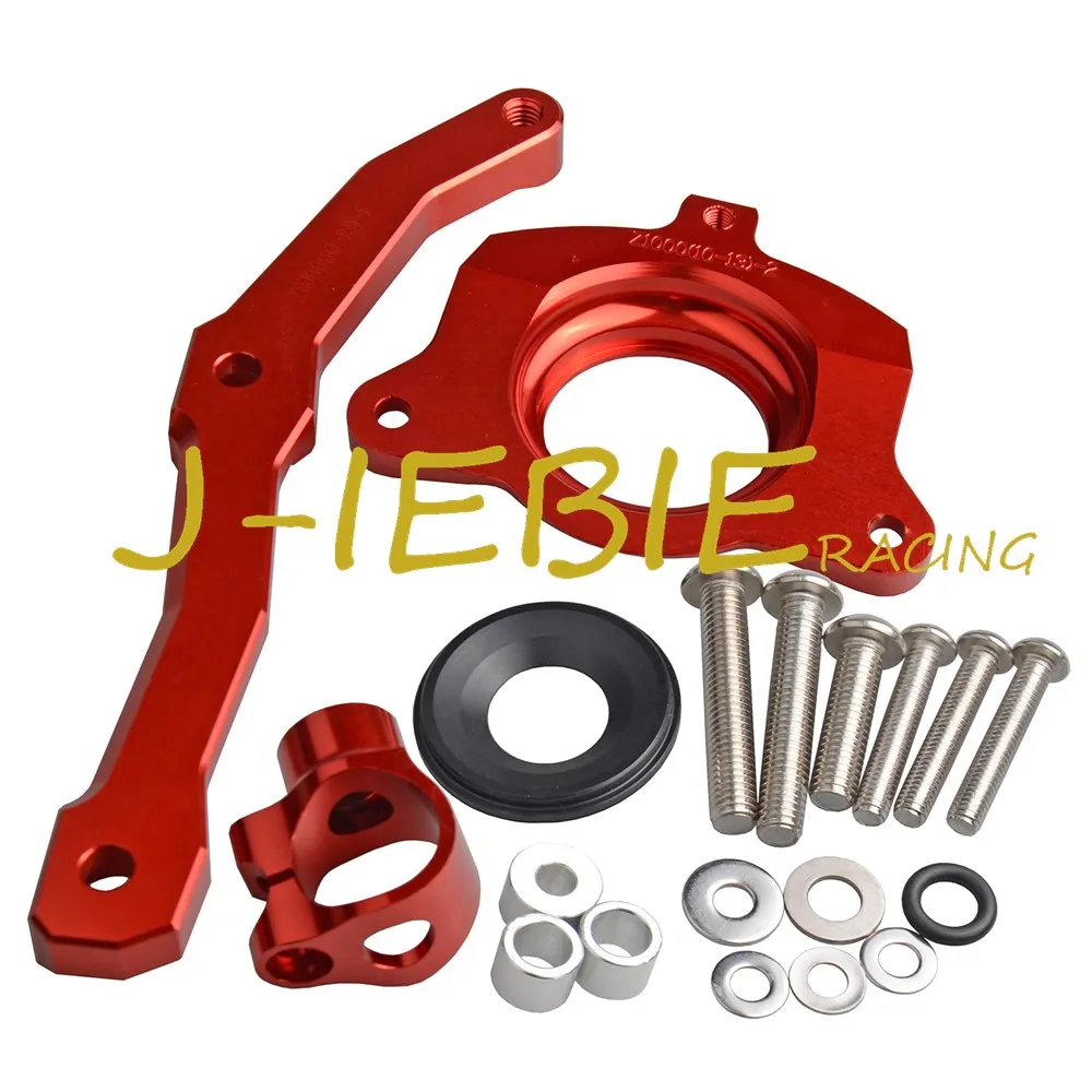 CNC Steering Damper Stabilizer Bracket Mounting For Kawasaki Z1000 2010-2013 2011 2012 Red