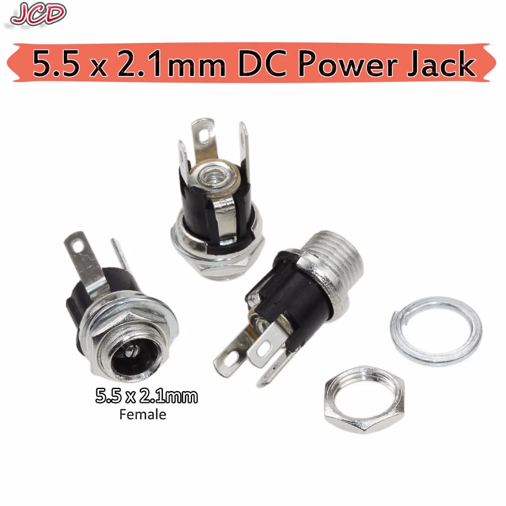 JCD DC Power Jack Socket Connector 5.5*2.1MM 5.5 x 2.1 5.5 x 2.5 mm Male / Female DC-005 DC022 DC022B DC-025M DC099 DC Power