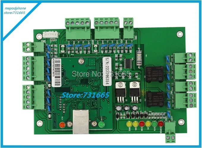 100% Originele Nieuwe Twee Deur Toegangscontrole Boord Groene Board Voor Tcp/Ip Deur Toegangscontrole Systeem