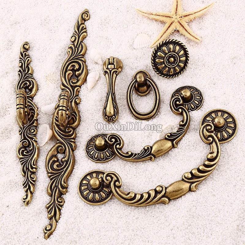 Top Designed 20PCS European Antique Kitchen Door Furniture Handles Retro Cupboard Drawer Wardrobe Cabinet Pulls Handles & Knobs