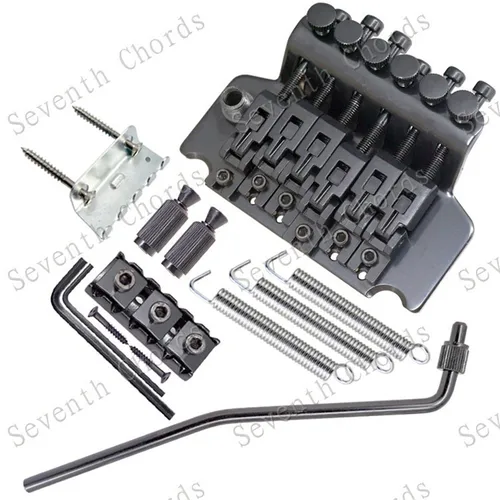 Imagen 2 del producto Un conjunto de trémolo, sistema de bloqueo doble, cuerdas extraíbles, accesorios para puente de guitarra eléctrica, parte en 3 colores