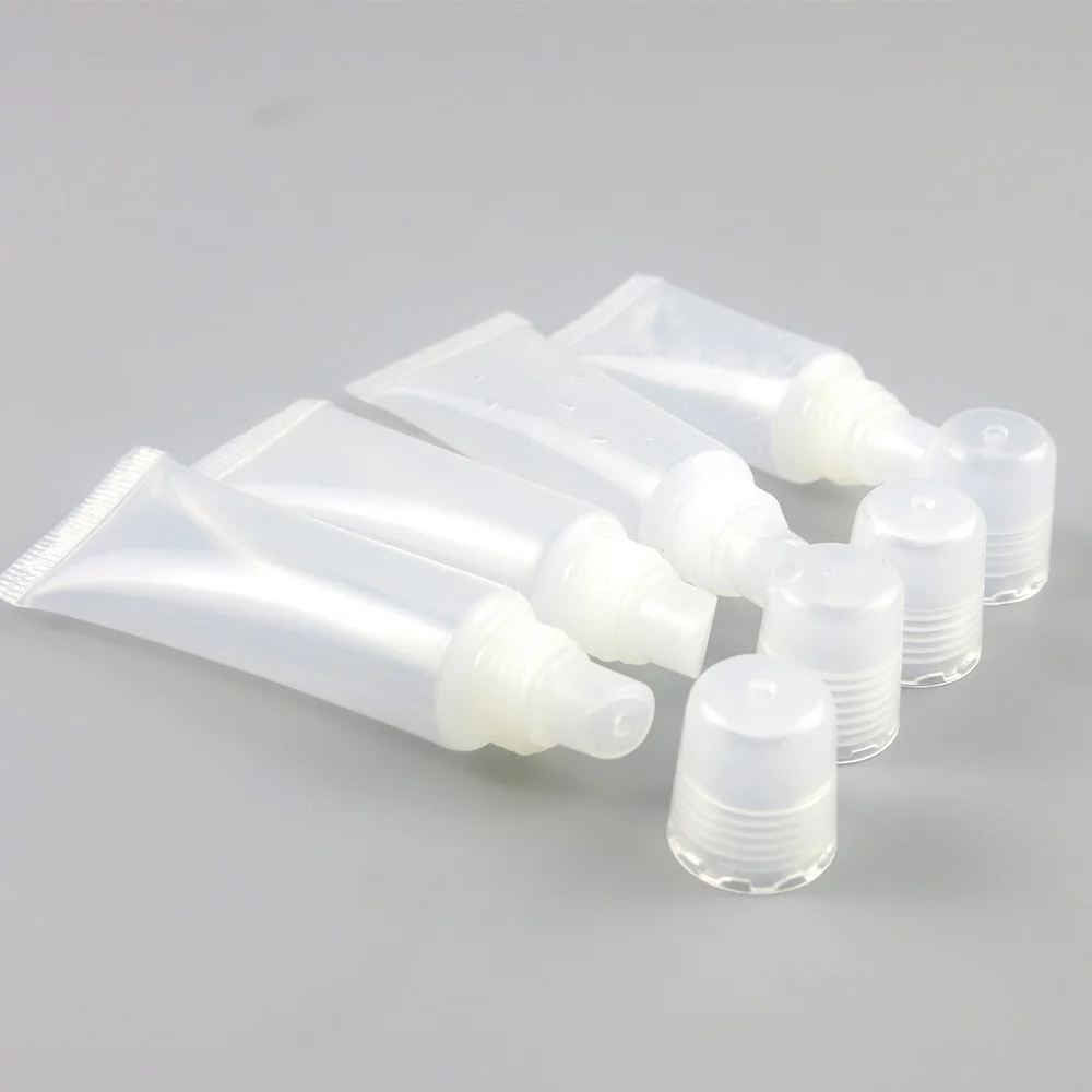 100 x 5ml 8ml 10ml 15ml Clear Plastic PE Empty Bottles Cosmetic Cream Lotion Hand Cream Tube Wash Soft Tube Packaging Container