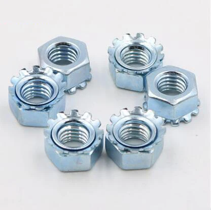 

M3 M4 M5 M6 M8 M10 Keps Nuts Multi tooth K-type Gear Toothed Lock Nuts K Nuts Carbon Steel Zinc Plated