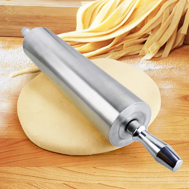 High-quality Noodle Rolling Pin Kitchen Cooking Tool Rolling Pin Commercial Restaurant Metal Rolling Pin (595mm*89mm)