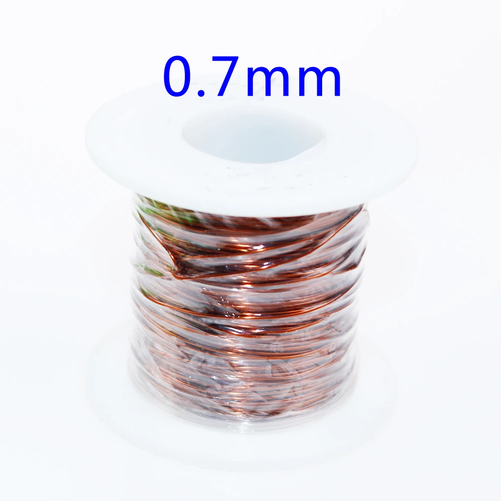 

ChengHaoRan 1m red color Magnet Wire 0.7mm Enameled Copper Wire Magnetic Coil Winding Diy All Sizes In Stock by meter