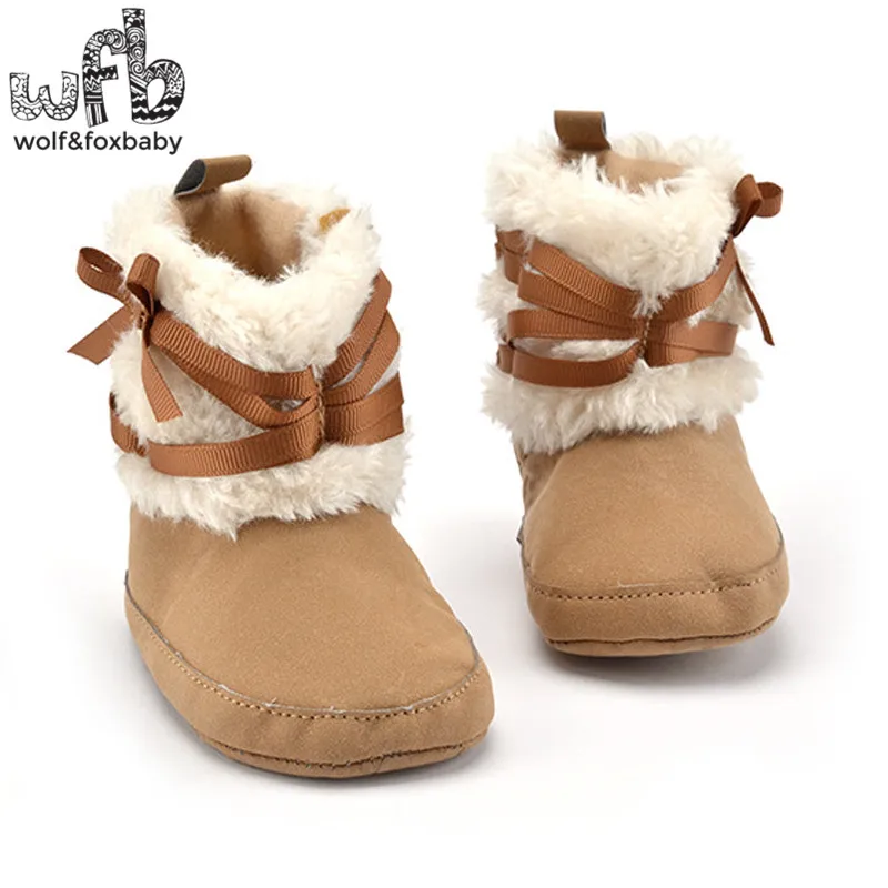 

Retail First Walkers Soft Bottom Antiskid Warm boots fashion baby Shoes Newborn infant Toddler winter