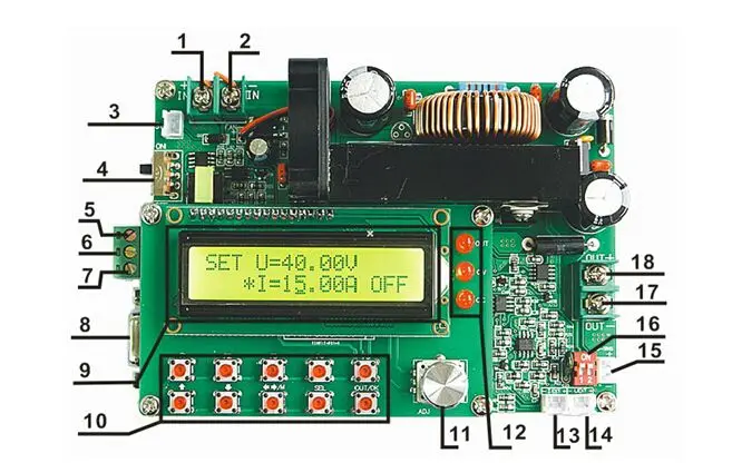 DPS-6015A High Accuracy Programmable High-Power Power Supply Module Isolation 485 232 Communication, 15A