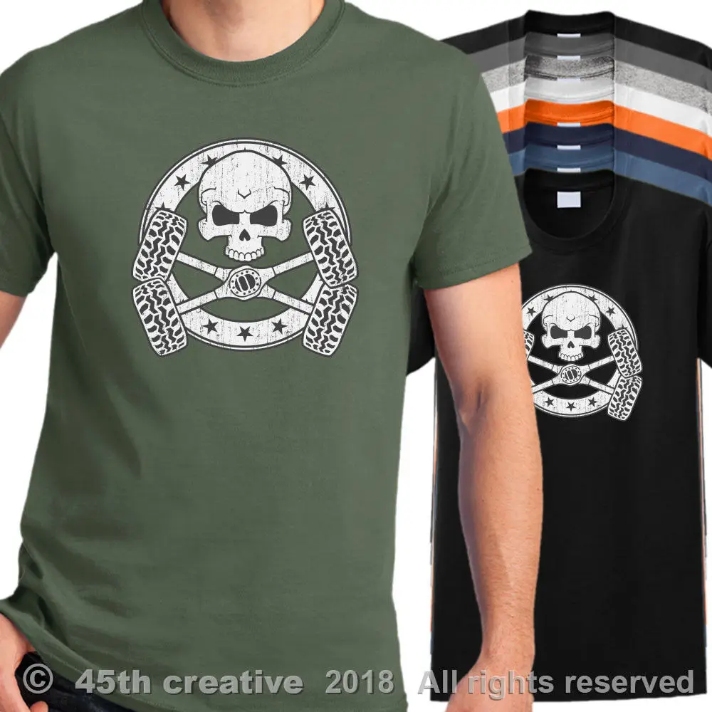 Men'S Lastest Simple Style Off Road T Shirt Offroad 4X4 Skull Shirt Off-Road Suv 4Wd Truck Crossbones Shirt Tee Shirt