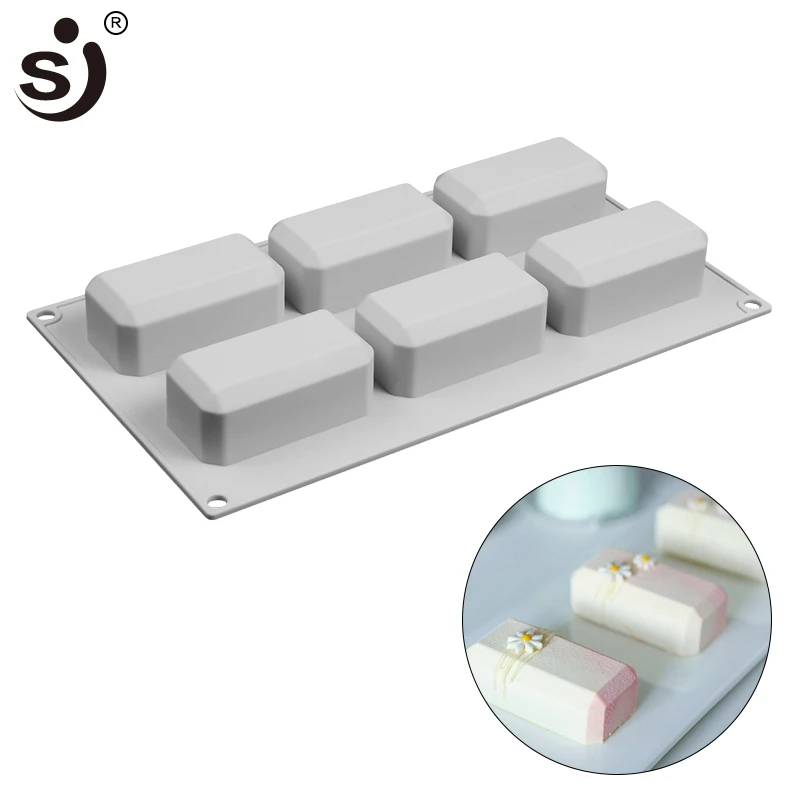 SJ Silicone Mold Rectangular Baking Cake Square Mold Silicone Mold Rectangular Silicone Mold For Mousse Form For Freezing