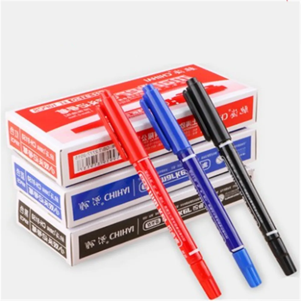 

20PCS Marker Pen Student Learning Stationery Double H Paint Pens 3 Color Select Writing Supplies