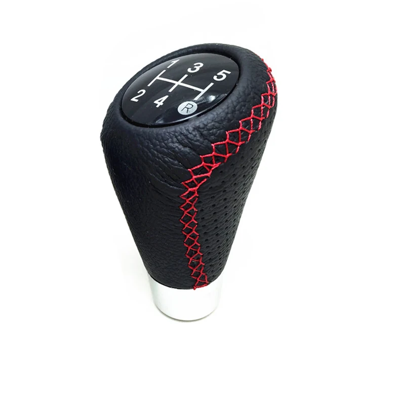 5 speed Manual Car Auto Genuine Leather Shifter Gear Stick Shift Knob For Toyota Estima Hiace Hilux Cruiser Matrix MR2