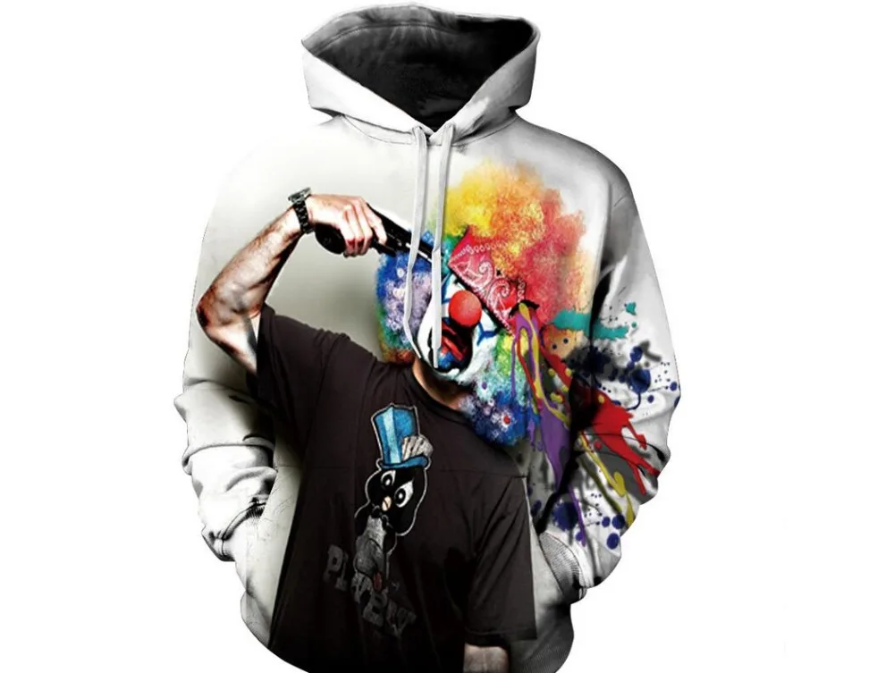 Magic Clown Print 3d Sweatshirts Men/Women Hoodies With Hat Autumn winter Thin Hooded Hoody Tops Casual Sweatshirt S-XXXL