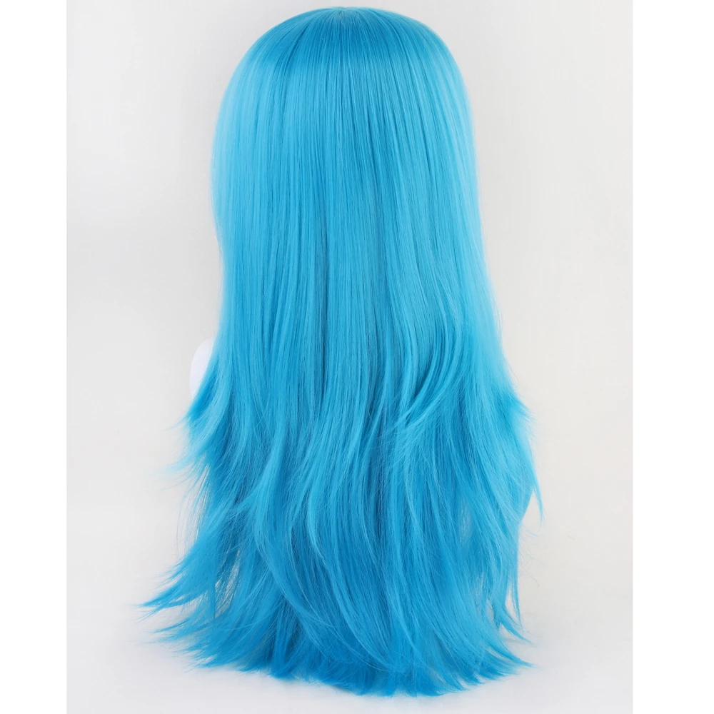 Aotu Wereld Sky Blue Lange Cosplay Pruik Met Pony 60Cm 65Cm Lemon Rechte Synthetisch Haar Halloween Kostuum Party pruiken Voor Vrouwen