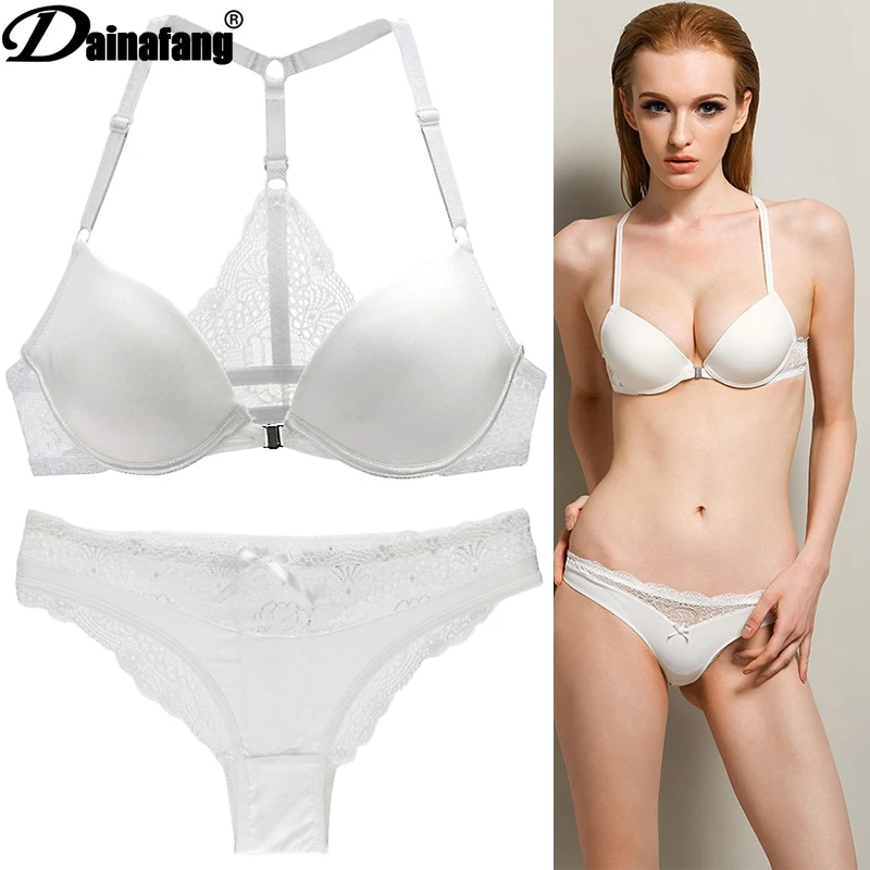 DaiNaFang New Sexy Women Push Up Bra Sets Y Shaped Belts Buckle Female Underwear Panties Seamless Ladies Lingerie