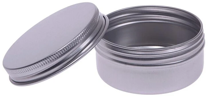 

100pcs 15ml 15g Aluminium Balm Tins pot Jar 15g comestic containers with screw thread Lip Balm Gloss Candle Packaging