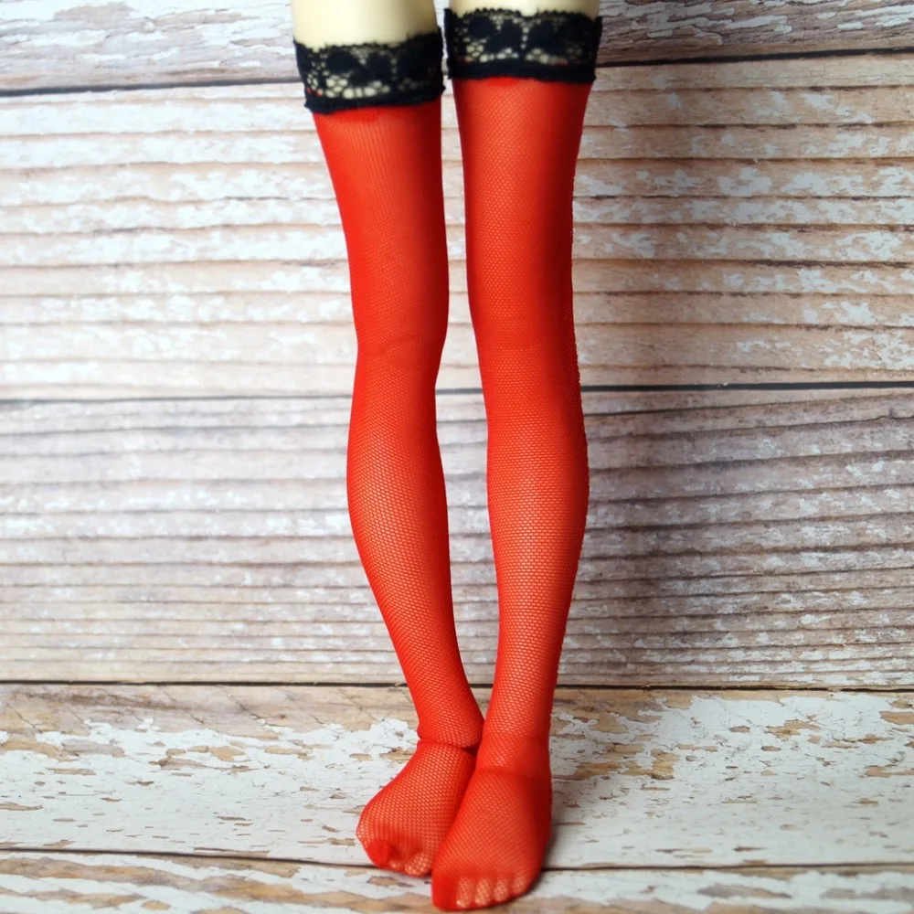 

Red Long Stockings Socks Sexy For 1/3 24" 60CM 1/4 17" 44cm Tall SD MSD DK DZ AOD DD Doll Free Shipping