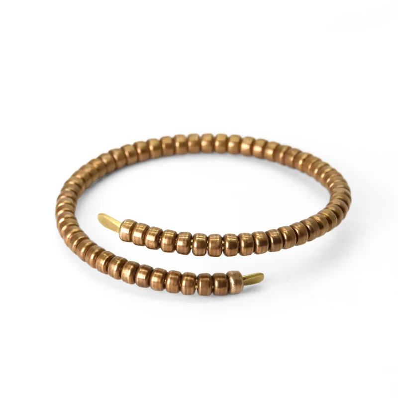 Dragon Solid Brass Open Bangle Handmade Bracelet Antique Process Rock Style Metal Unisex Jewelry Men Women