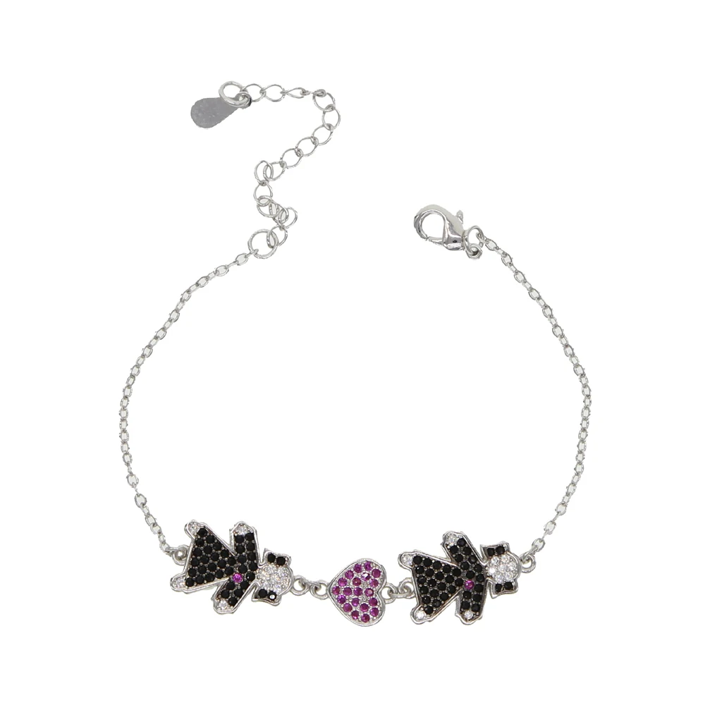 3 Boy Girl Bracelet silver color color Adjustable size chain boys and girls Bangles For Child Birthday Family Gifts