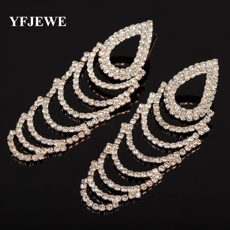 YFJEWE New Design Gold Color Earrings For Ladies Fashion Brand Bridal Wedding Elegant Party Drop Dangle Earring Jewelry E310