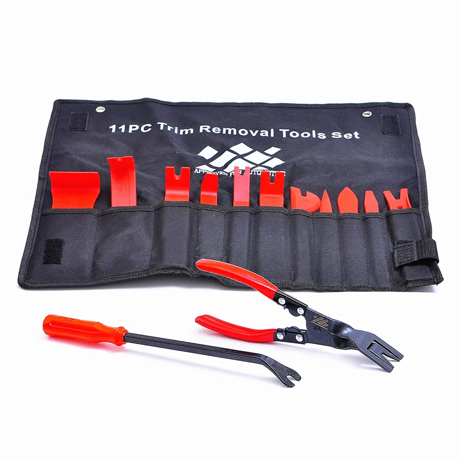 13 Pcs/Set Auto Upholstery Tools Nylon Auto Trim Removal Set with Clip Pliers and Fastener Removers Free Shipping