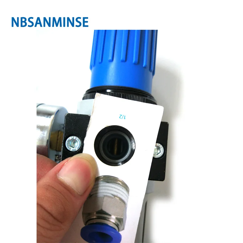 NBSANMINSE DFR M5 1/8 1/4 3/8 1/2 3/4 1 Regulador de filtro de ar FRL Unidades de equipamentos de fonte de ar Peças de compressor de ar Óleo e ar