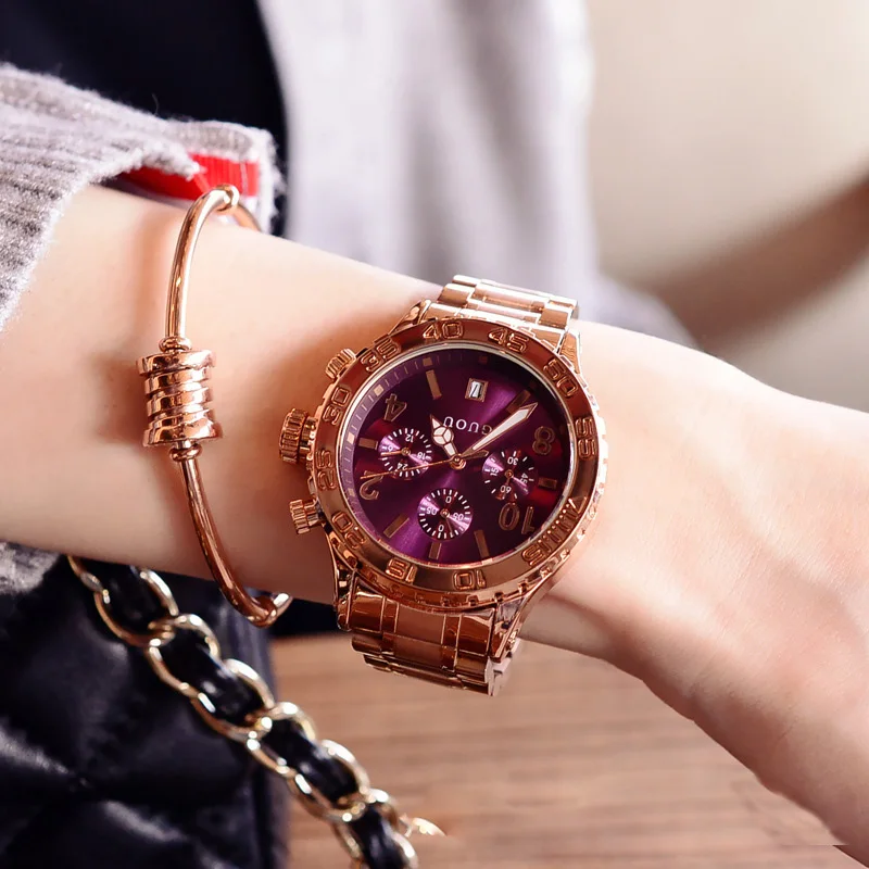 

2019New Fashion Watch large round dial Chassis Korean Steel Band Watch Quartz Watch for Men and Women G8116