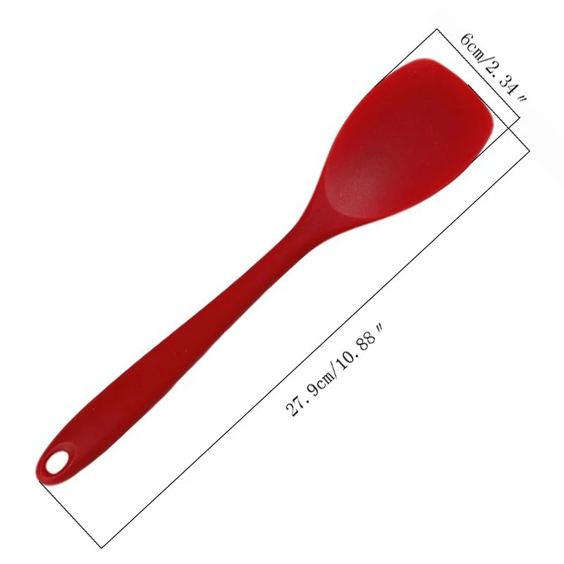 Aomily Large Silicone with Stainless Steel Core Spoon All-Purpose Silicone Heat-Resistant Spoon Spatula Kitchen Accessories