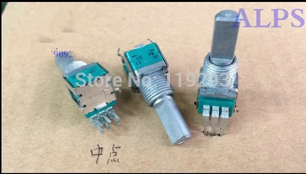 [BELLA]Japan ALPS9 double metal shaft  RK09L Series 09 Precision Potentiometer B10K twin 20MM--10PCS/LOT