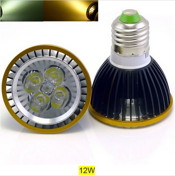 

10X Free shipping GU10 B22 E14 E27 GU5.3 MR16 Par20 4X3W 12W AC110V 220V High Power Led Light Bulbs LED Lamp Spotlight