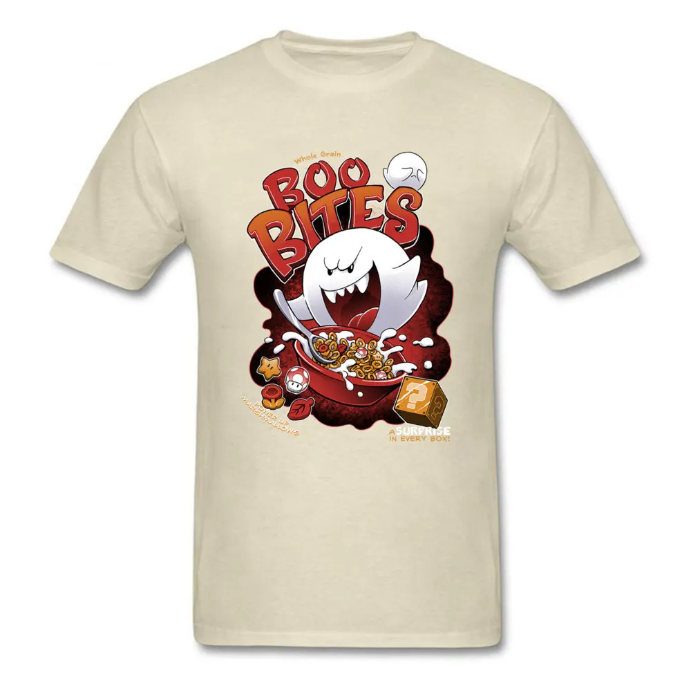 Evil Boo Bites Ghost Monster Tshirt 100% Cotton Man Short Sleeve T Shirts Fashionable Tops Shirts New Design Round Neck T Shirt