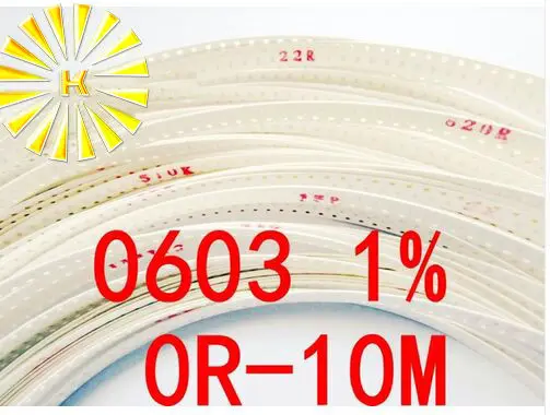 

170valuesX50pcs=8500pcs 0603 SMD Resistor Kit Assorted Kit 0R-1M ohm 1% Sample Kit Sample bag