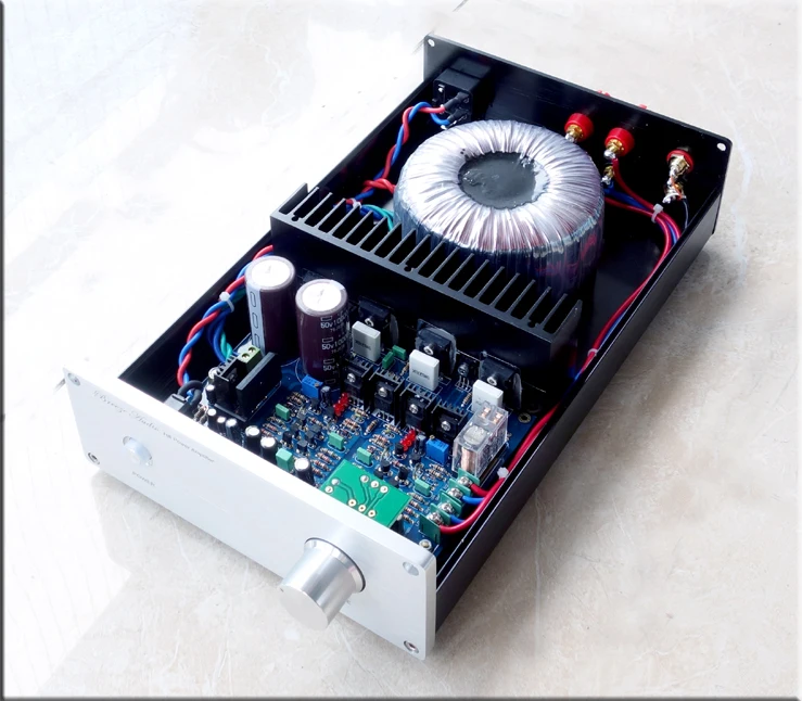 A3 full symmetry FET amplifier 150W+150W 8ohm IRFP240 IRFP9240 SNR 95db completed in case 220V