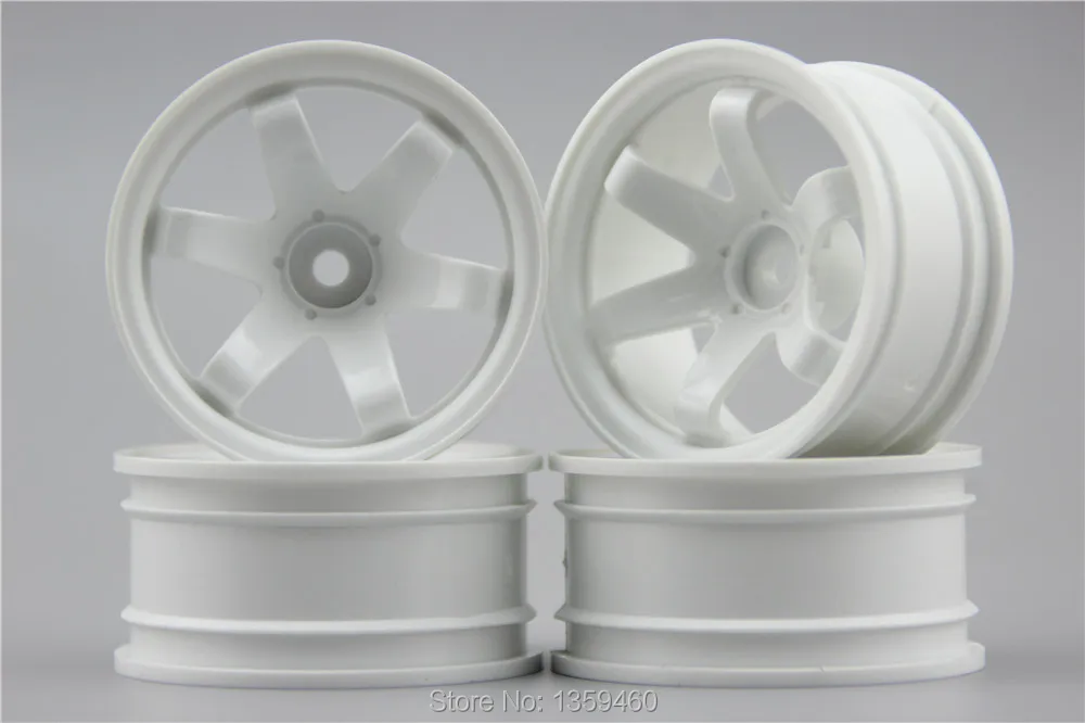 4pcs 1/10 Touring&Drift  Wheel Rim W6SNW(Material White) 3/6/9mm offset  fits for 1:10 Touring&Drift Car 1/10 Rim 10001