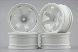 4pcs 1/10 Touring&Drift  Wheel Rim W6SNW(Material White) 3/6/9mm offset  fits for 1:10 Touring&Drift Car 1/10 Rim 10001