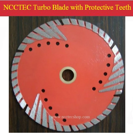 

8'' NCCTEC Diamond turbo saw blade with protective teeth ( 5 pcs per package) | 200mm DRY granite marble cutting disk