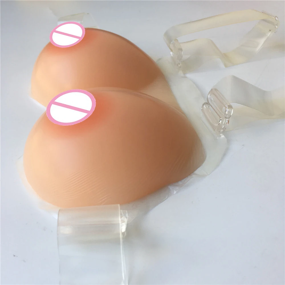 

600g B cup boob shemale drag queen silicone breast forms with strap easy cosplay real soft sexy