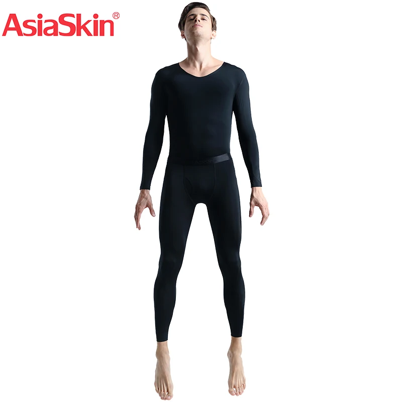 AsiaSkin Men\'s Ultra-thin Ice Silk Seamless Underwear Fall Close Underwear Elastic Breathable Underwear Suit S026+507