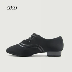 Bd sapatos de dança latina ballroom sapatos masculinos sapato moderno sola de couro super durável antiderrapante bddance 330 confortável pés dois sola