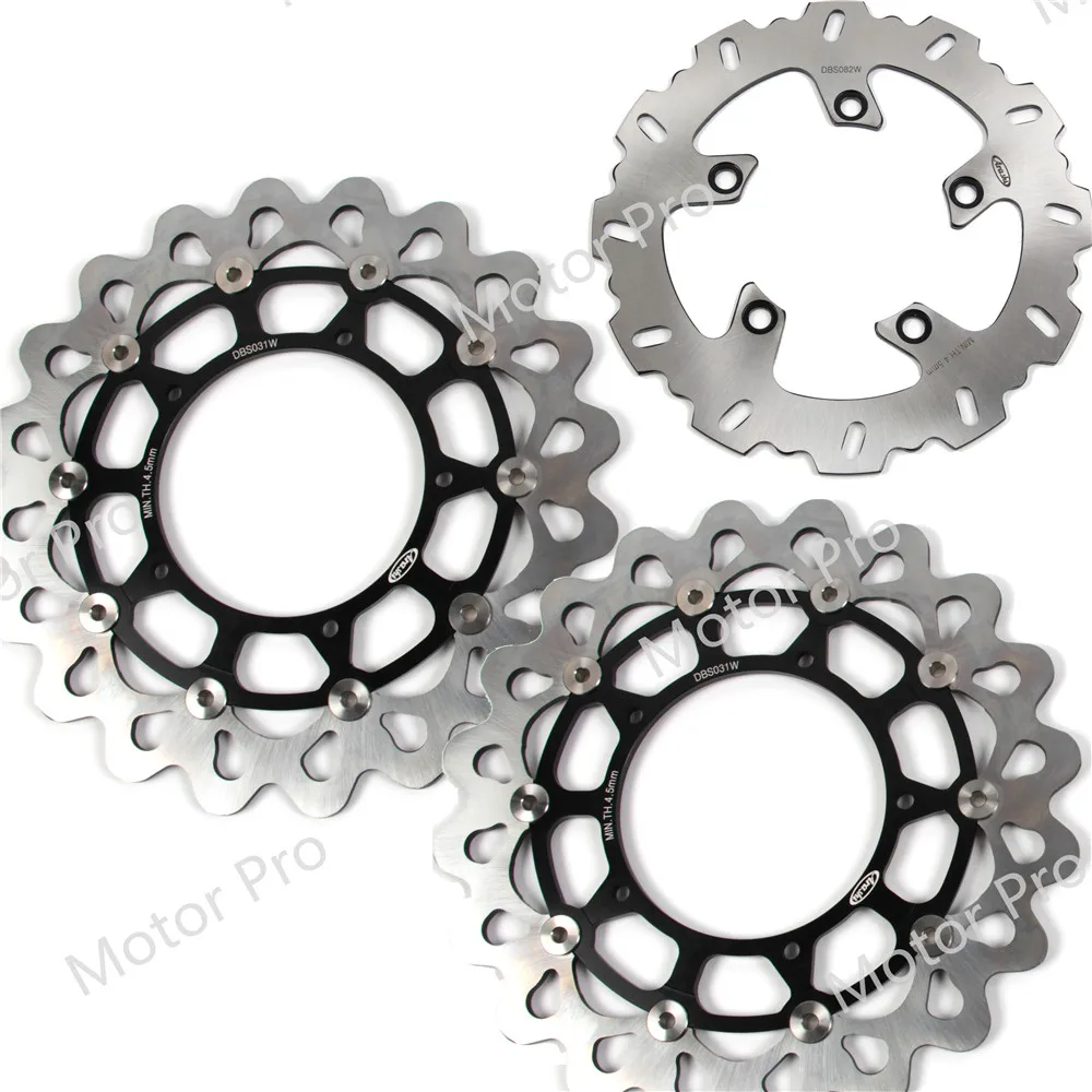 For Yamaha FZ1 FAZER 1000 ABS 2007 - 2012 Front Rear Brake Disc Disk Rotor Kit Motorcycle Accessories 2008 2009 2010 2011 BLACK