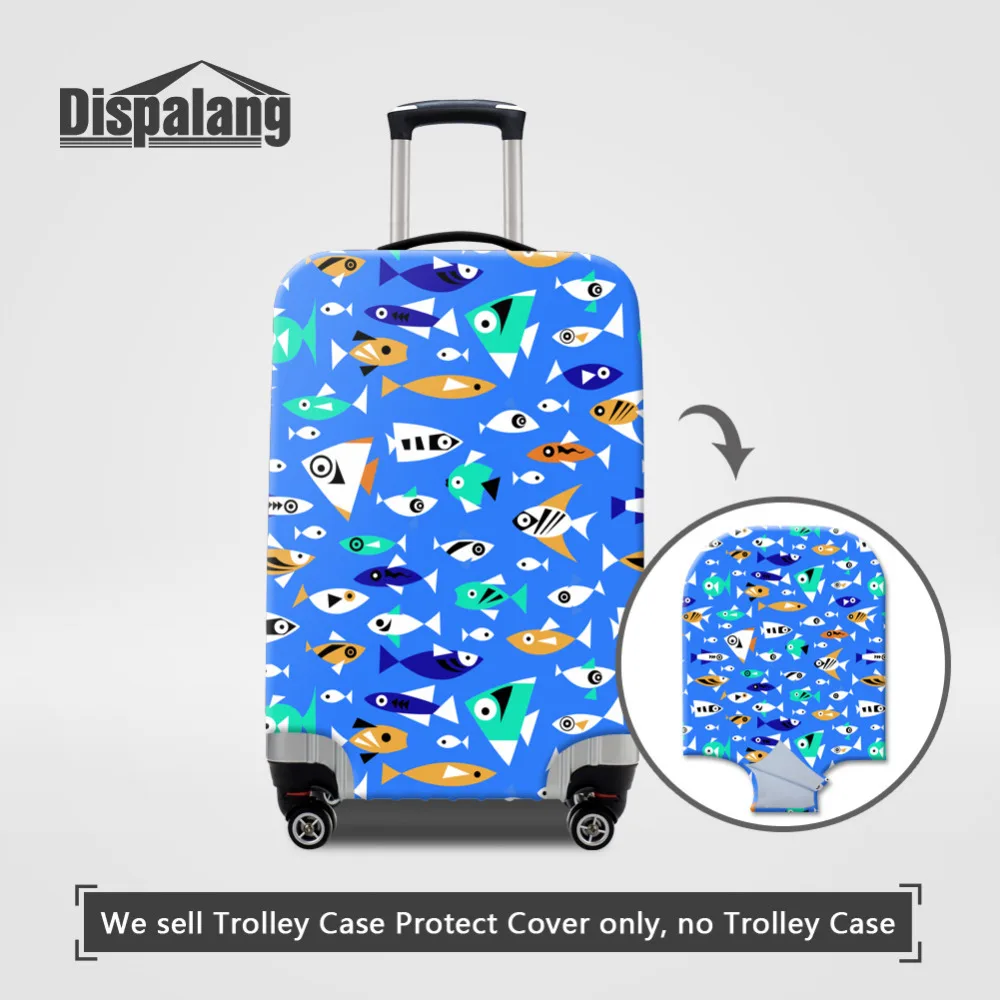 Dispalang Protect Suitcase Covers Apply to 18-30 inch Trolley Case 3D Fish Print Elastic Stretch Travel Luggage Dust Covers