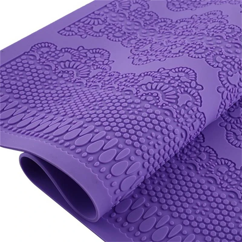 Aomily Wedding Cake Silicone Flower Lace Brim Decor Sugarcraft Icing Fondant Mold Mousse Tikar Pad Rumah Pastry Baking Alat Supplie