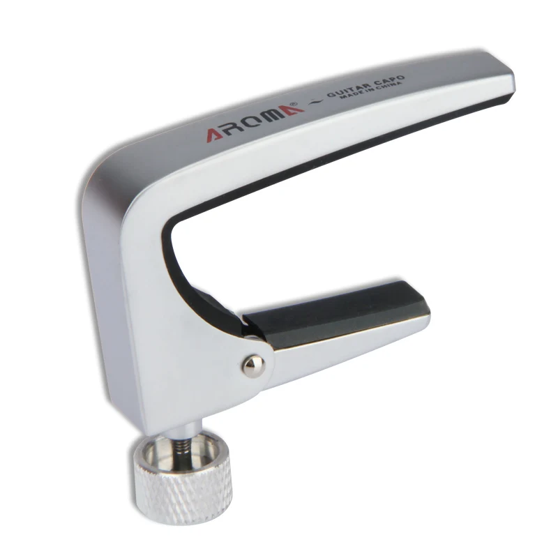 Aroma AC-11 Guitar Capo Zinc Alloy for Acoustic Electric Guitars Unique Silver and Brown Optional