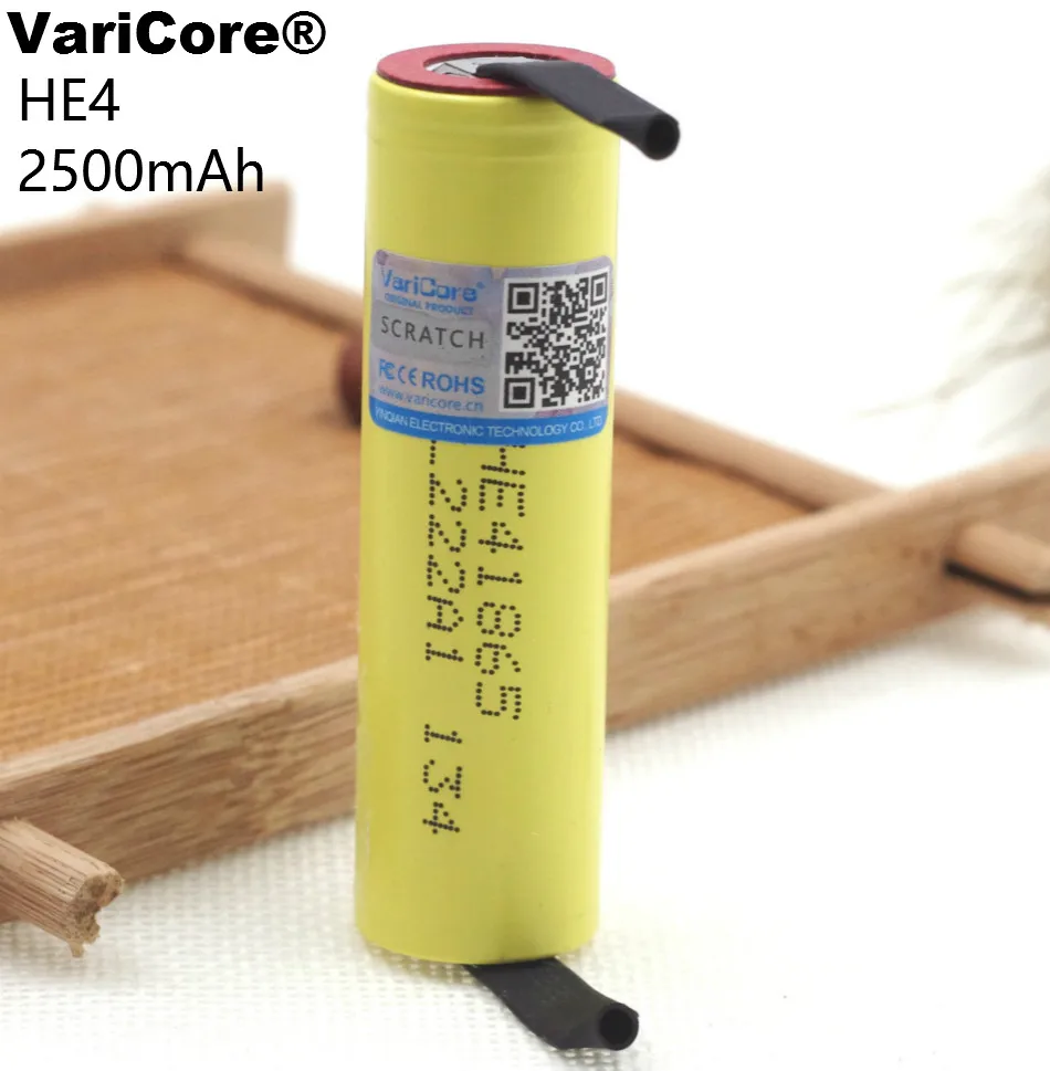 

Новый VariCore HE4 18650 литий-ионный аккумулятор 3,7 V 2500 mAh литий-ионная аккумуляторная батарея электронный специальный 20A 30A разрядки + сварки