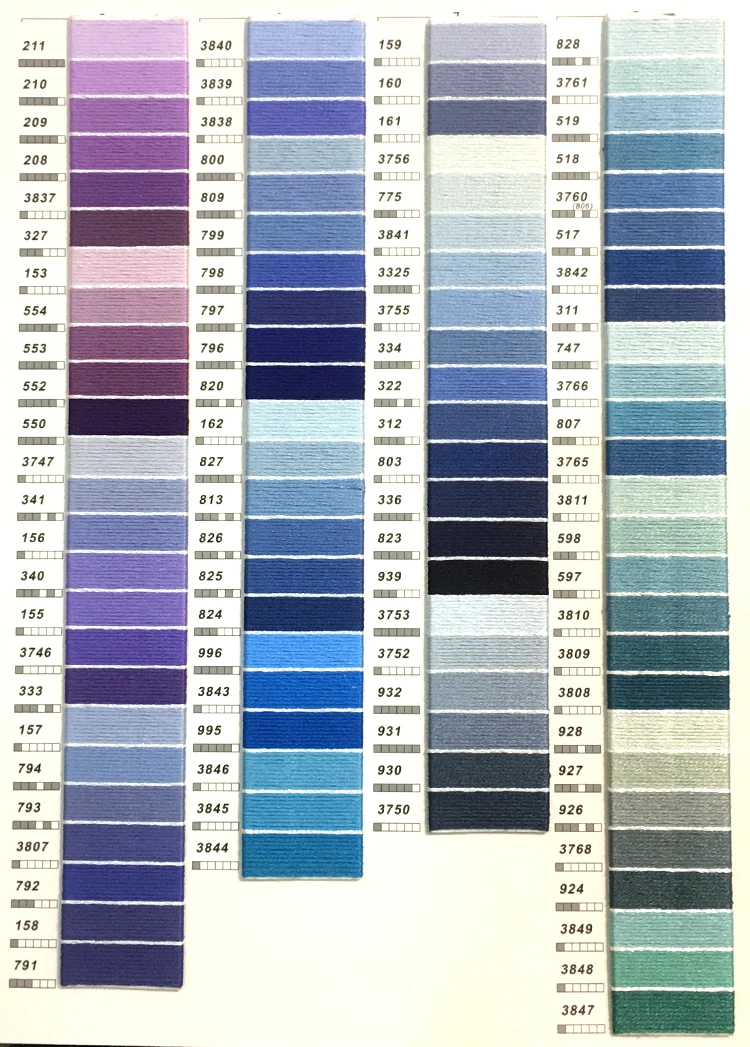 oneroom 100% Pure Cotton French DMC Floss Cross Stitch Floss Thread Yarn 8.7Yard/pcs france