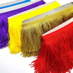 New 10cm Wide Lace Fringe Trim Tassel Fringe Trimming For Latin Dress Stage Clothes Accessories Lace Ribbon Tassel