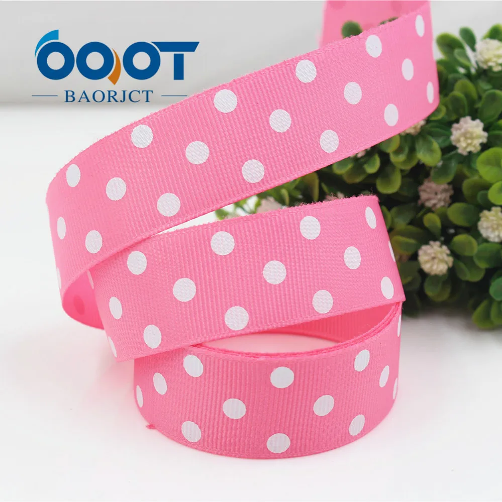OOOT BAORICT 1762213,Polka Dots grosgrain Ribbon,25MM ,10 yards The tape for Sewing ,DIY Headdress Accessories Handmade material
