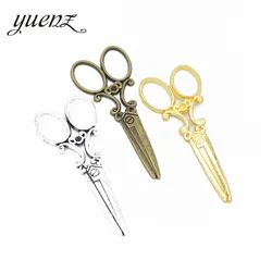 YuenZ 5pcs Metal Charms Antique Silver color  Scissors Charms Pendant For Jewelry Findings 60*25mm J199