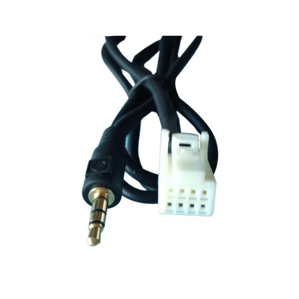 3.5mm Jack Car Radio Mp3 Audio Aux Cable To 8-Pin Adapter For Nissan Sylphy Tiida Qashqai Geniss