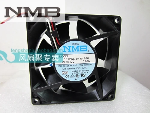 

1pcs For NMB 3612KL-04W-B66 DC 12V 0.68A 9CM 9032 server inverter cooling fan