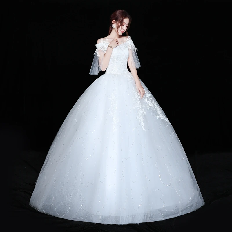 Wedding Dresses Bride New Style Dresses Lace Up Wedding Dress Style Flral Dresses Ball Gowns